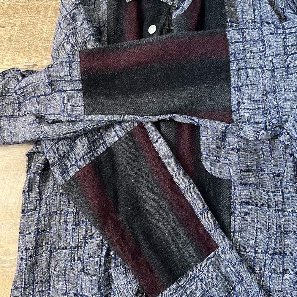 Julien David Patchwork Button Down Size Large - image 6